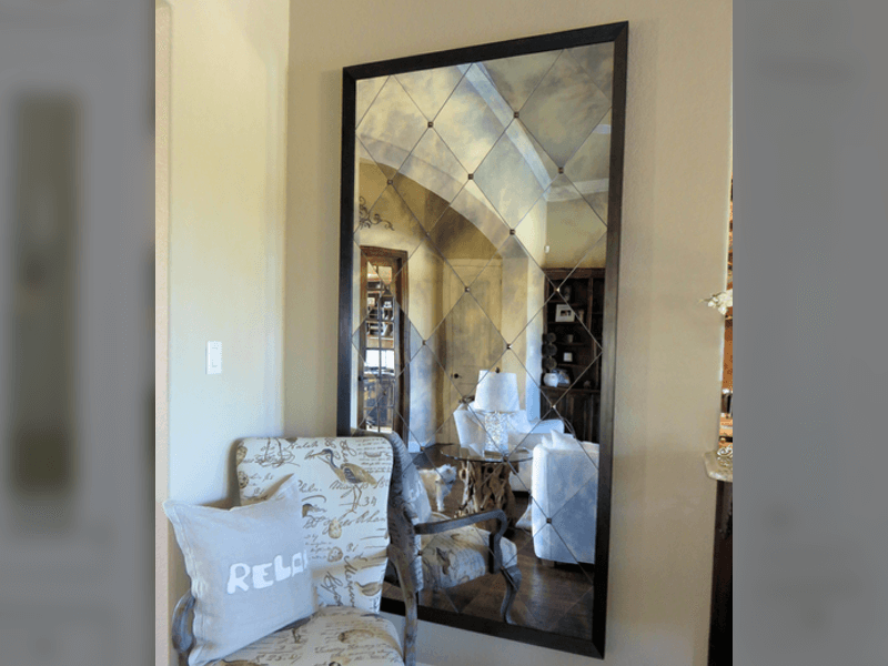 Antique Mirror Rosettes Framed Mirrors Fashion Glass
